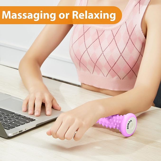 BESKAR Foot Massager Roller for Plantar Fasciitis Relief, Portable Feet Roller to Deep Tissue Muscle Massage, Foot Arch and Heel Pain, Reflexology Tool - Bloomnest