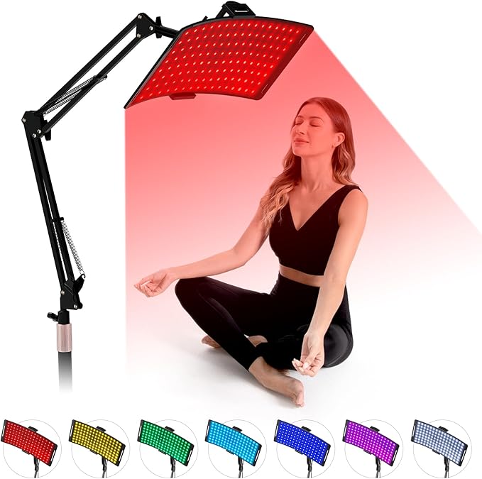 7 in 1 Portable Light Therapy for Face for Body Lamp with Stand, 920nm Red Infrared Light Therapy Device, LED Face Skin Body Skin Care at Home Bloomnest
