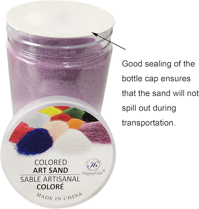 HappyFiller Light Purple Sand Fine Unity Sand with Storage Container for Wedding Ceremony,Art Crafts,Decorative Vase Fillers,Candle Holder,Home Decoration,28 OZ - Bloomnest