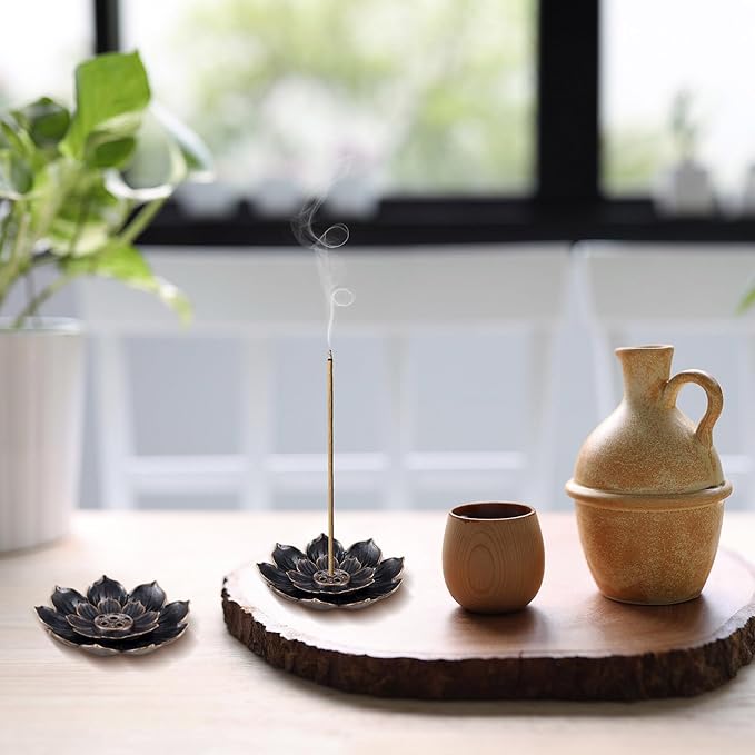 60 Pcs Bulk Lotus Incense Holder for Stick 2.28 inches Incense Burner Ash Catcher Indian Return Gifts for Pooja Home Fragrance Yoga SPA Sauna Bedroom - Bloomnest