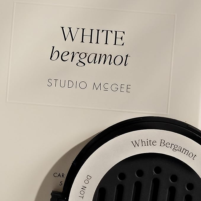 Pura and Studio McGee - Fragrance for Car Diffuser - Clean & Safe Luxury Scent Refill - Long-Lasting for 30 Days of Aroma - Must-Have Accessory- White Bergamot - Bloomnest