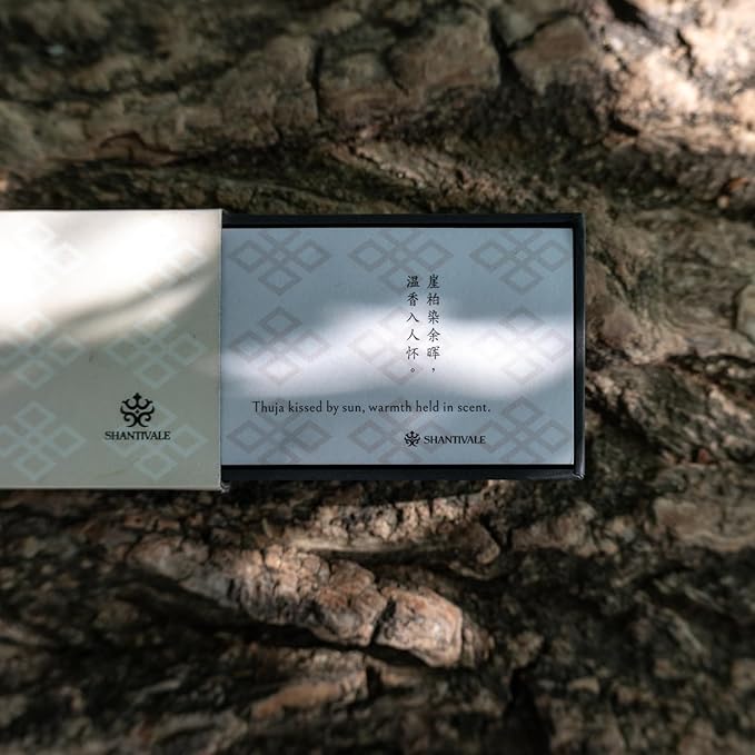 100% Natural Incense Sticks with Holder, Rare Cliff Cypress Incense from Shangri-La for Inner Harmony & Balance Support, 40-Minute Burn, Low Smoke, Non-Toxic, Gifts for Women SHANTIVALE