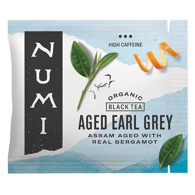 Numi Organic Aged Earl Grey Tea, 100 Tea Bags, Black Tea With Bergamot Orange, Caffeinated - Bloomnest