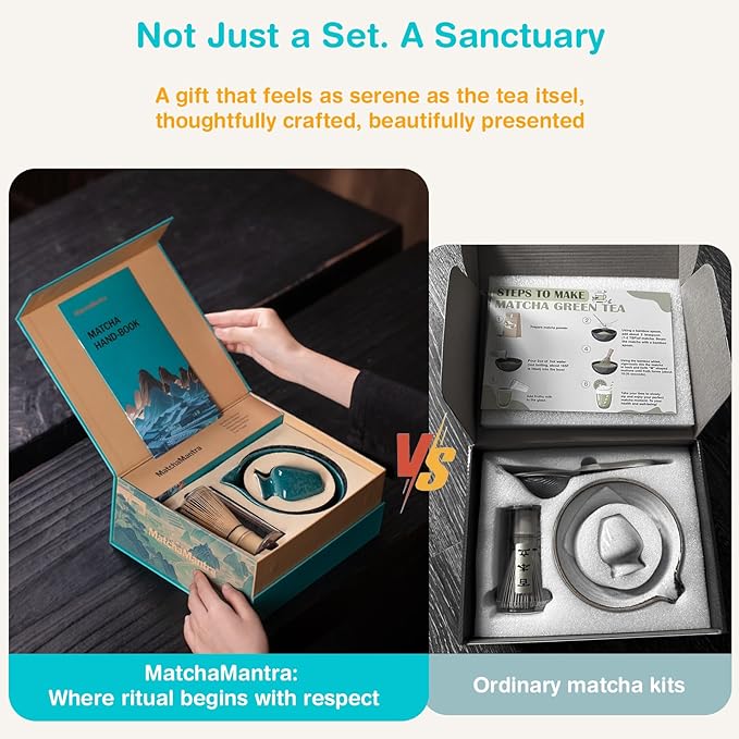 Premium Matcha Ceremony Set – Complete 9-Pcs Ritual Kit – Presented in Luxury Magnetic Gift Box, Perfect for Gifting or Self-Care (Parrot Green) - Bloomnest