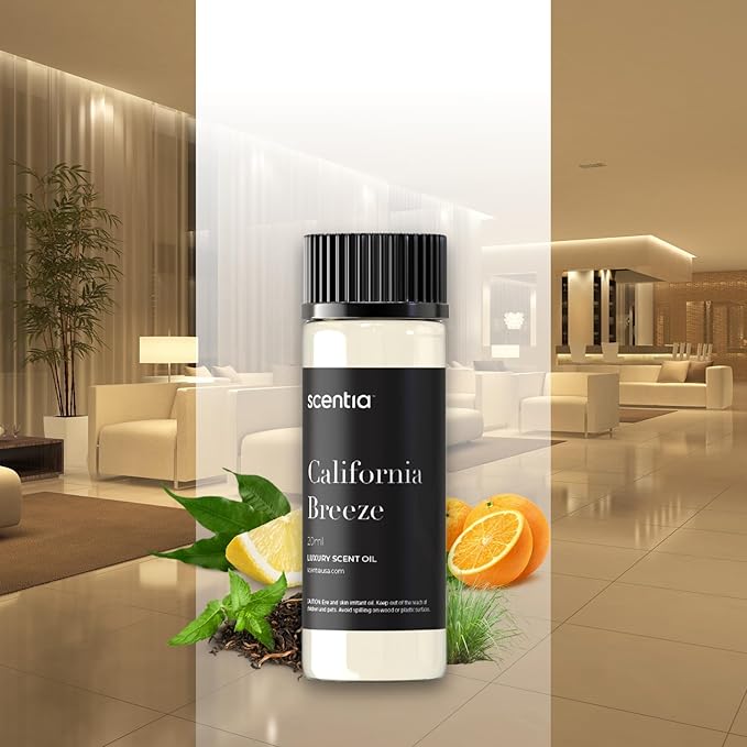 Scentia Hotel Diffuser Oil Inspired by The Delano Beach Club Hotel Scent - 20 mL 0.67 fl oz - Essential Oil Blend Orange, Green Tea & Jasmine for Aromatherapy Diffusers - California Breeze - Bloomnest