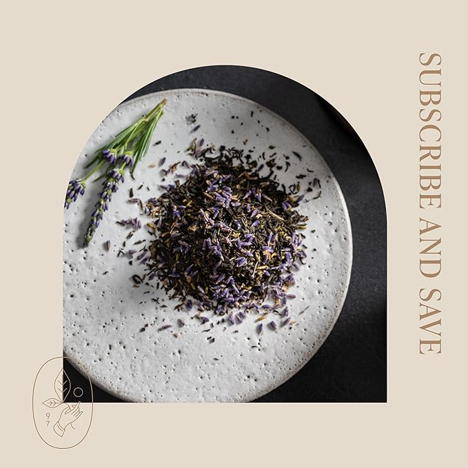 Rishi Tea Earl Grey Lavender Loose Leaf Pure Black Tea - Organic with Bergamot Oil and Lavender Flowers, Energizing & Caffeinated - 16 Ounces, 50+ Servings - Bloomnest