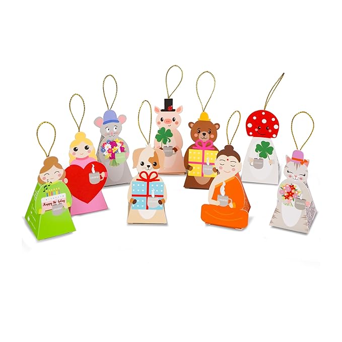 Creano Organic Herbal Tea Gift Set ‘Tea Lovers’ – 9 pyramid tea bags in 9 cute shapes to give as gifts – 22.5g* - Bloomnest