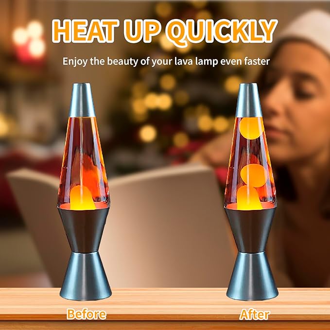 6 Pack Lava Lamp Bulbs 25 Watt 120V S11 Replacement Light Bulb E17 Standard Base for Glitter Lamps - Bloomnest