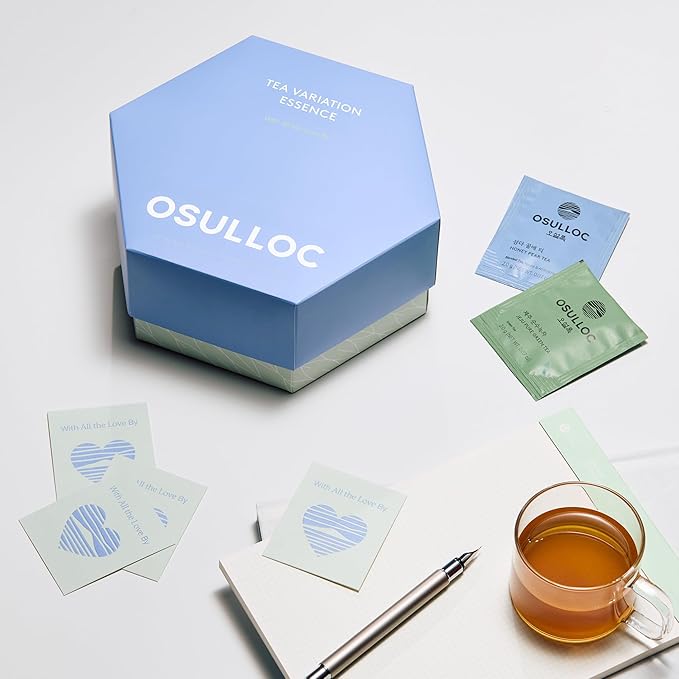 OSULLOC TEA VARIATION ESSENCE (42 Count, 6 Types x 7 ea), Premium Tea Gift Set, Special Thank You Card attached - Bloomnest