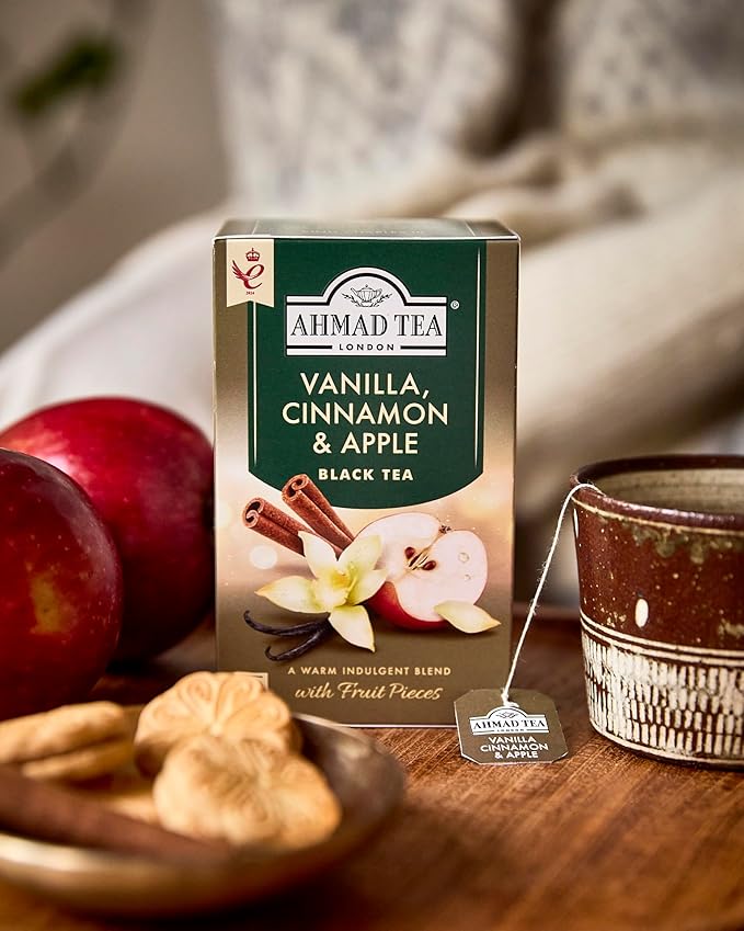 Ahmad Tea Vanilla, Cinnamon, Apple 20 Count (Pack of 6) - Bloomnest