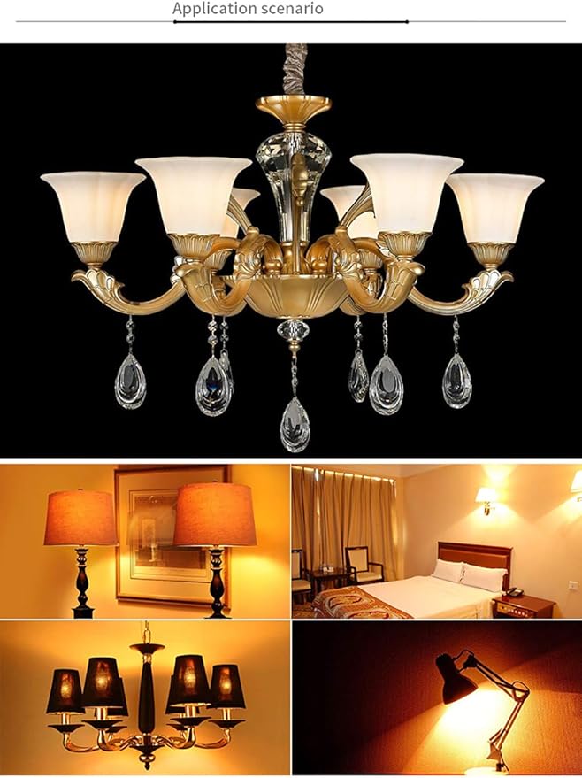 E14 LED Bulb Cooker Hood Bulb E14 Chandelier Light Bulb 120V Replace Salt lamp,Home Lighting, Kitchens Lighting 4W(40W Halogen Equivalent) Warm White 3000K Dimmable (5-Pack) - Bloomnest