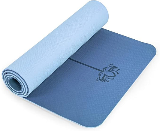 Yoga Mat Non Slip, Pilates Fitness Mats, Eco Friendly, Anti-Tear 1/4" Thick Yoga Mats for Women, Exercise Mats for Home Workout with Carrying Sling and Storage Bag - Bloomnest