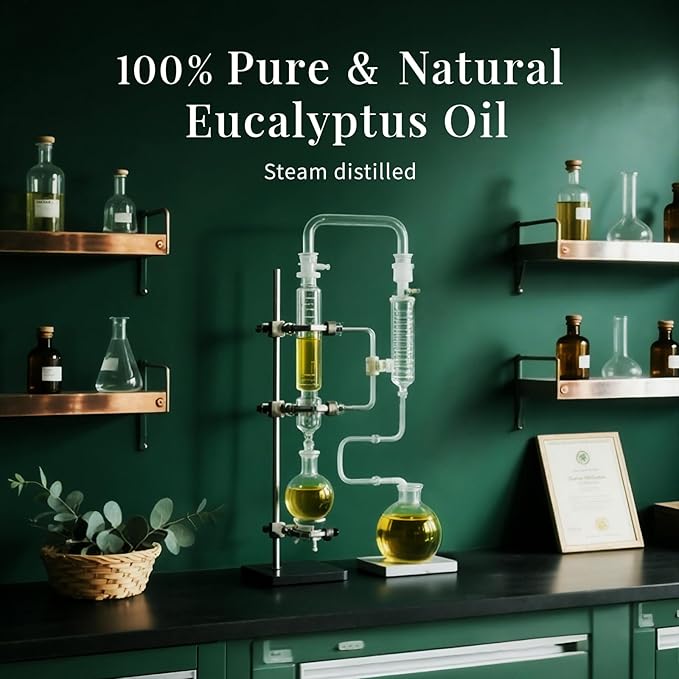 SU JUABA Eucalyptus Essential Oil 4 Fl Oz, 100% Pure Natural for Hair Care, Diffuser, Skin Care,Shower, Aromatherapy- 118ML Bloomnest