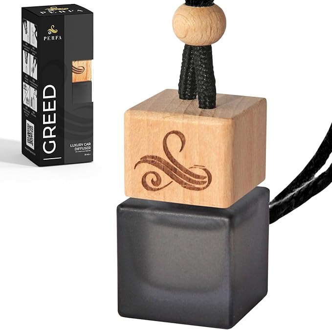Greed Car Air Freshener for Men | Perfume Inspired Fragrances | Strong Car Freshener with Odour Eliminator Technology | Air Freshener | Long Lasting Automotive Freshener by Perfa - Bloomnest