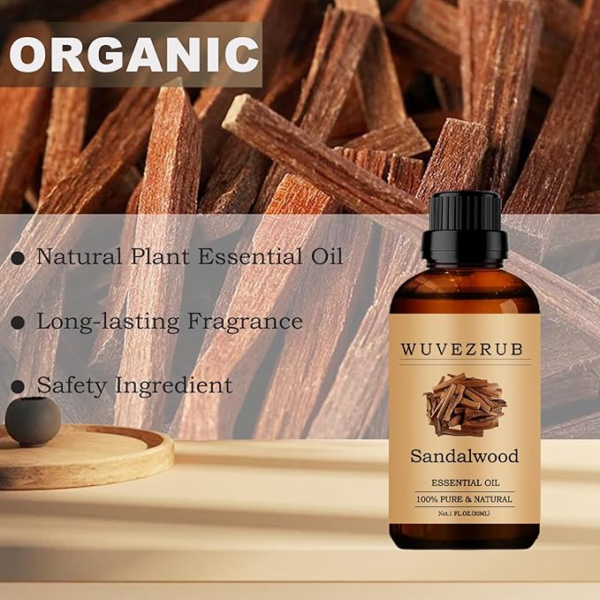 Sandalwood Essential Oils, 30ML Pure and Natural Essential Oil for Aromatherapy Diffuser - Sandalwood /1 Fl Oz - Bloomnest