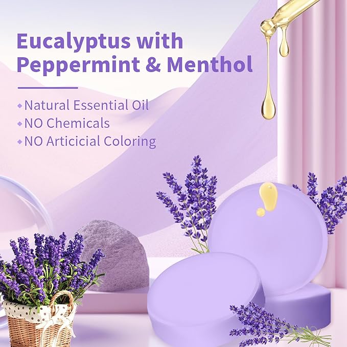 Shower Steamers Aromatherapy Gifts for Women, 18-Pack Organic Eucalyptus Lavender Mint Essential Oil Shower Bombs, Self Care Stress Relief Birthday or Christmas Stocking Stuffers Gifts for Her/Him - Bloomnest