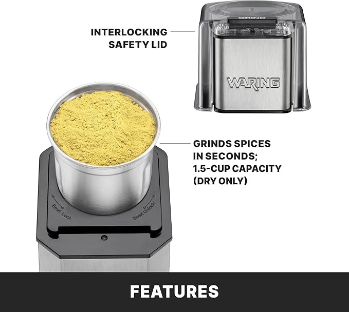 Waring Commercial WSG30 Commercial Medium-Duty Electric Spice Grinder - Bloomnest
