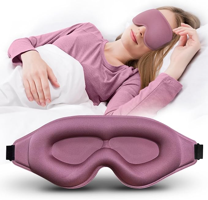 3D Advanced Eye Mask for Sleeping, Ultra Delicate Soft Skin Friendly Eye mask,100% Blackout Sleep Eye Mask for Sleep, Eyelash Extension Sleep mask, Sleeping Eye Masks for Men and Women - Bloomnest