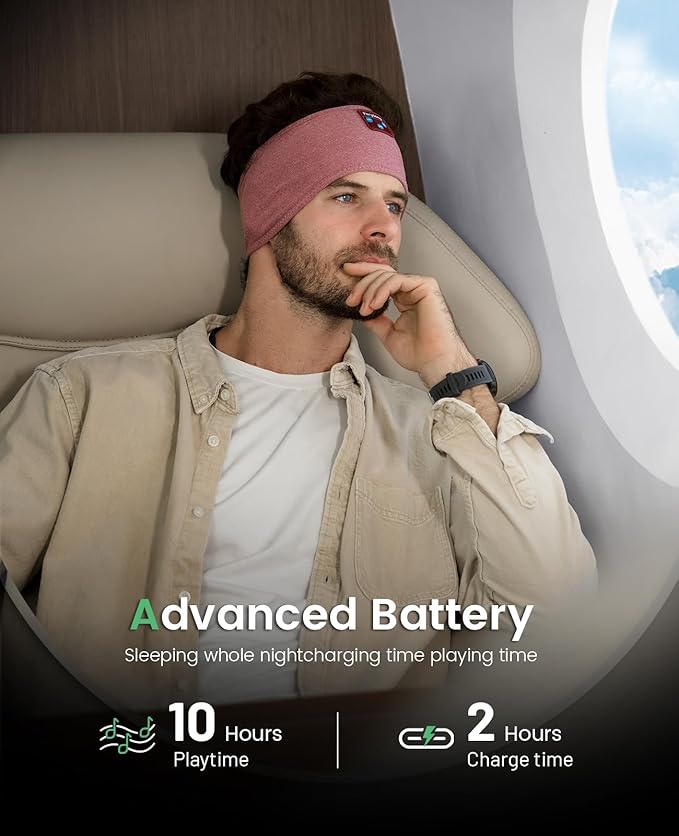 Perytong Sleep Headphones Bluetooth 5.2 Headband, Sports Wireless Earphones Music Sleeping Eye Mask Earbuds with HD Stereo Speaker for Mom Dad Women Men Teen Running Cool Gadgets Unique Gifts - Bloomnest
