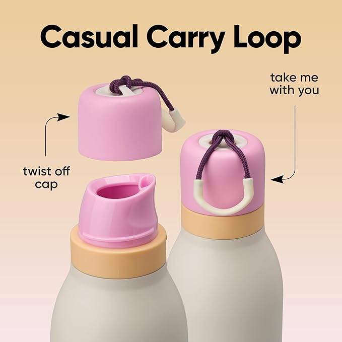 Owala FreeSip Twist Insulated Stainless Steel Water Bottle with Straw for Sports and Travel, BPA-Free, 24-oz, Daybreak Owala