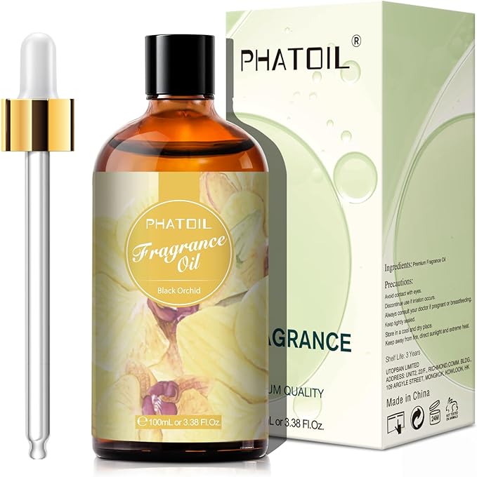 PHATOIL 3.38FL.OZ Black Orchid Fragrance Oils for Aromatherapy, Essential Oils for Diffusers for Home, Perfect for Diffuser, DIY Candle and Soap Making, DIY Scented Products - 100ml - Bloomnest
