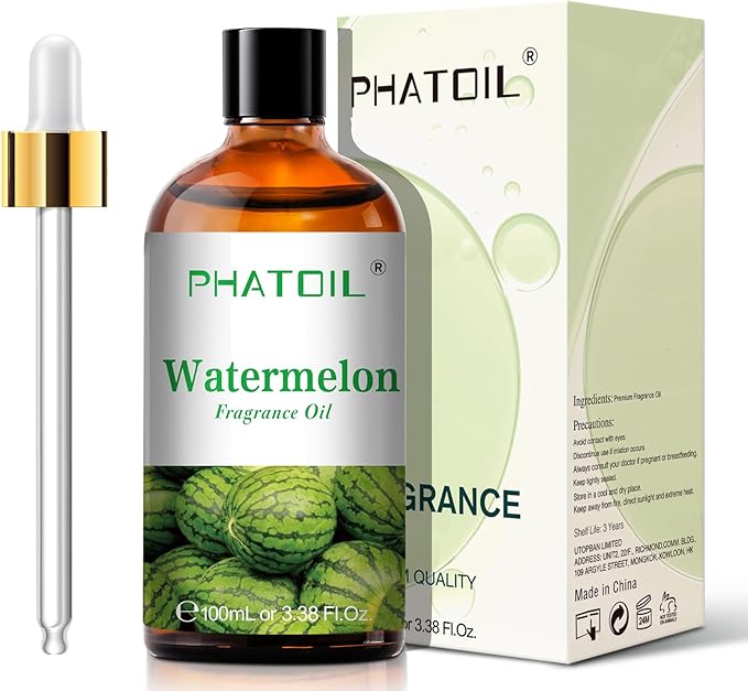 PHATOIL 3.38FL.OZ Watermelon Fragrance Oils for Aromatherapy, Essential Oils for Diffusers for Home, Perfect for Diffuser, Yoga, Skin Care, DIY Candle and Soap Making - 100ml - Bloomnest