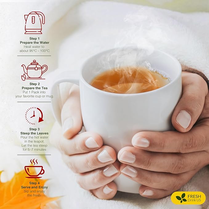 FreshDrinkUS, Yerba Mate Tea Bags | 120 Tea Bags | Traditional South American Herbal Tea – Smooth & Refreshing Flavor – Premium Quality, Sustainably Sourced. Vegan. - Bloomnest