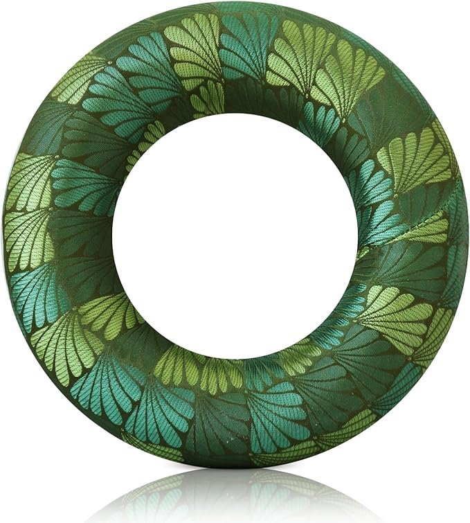 Singing Bowl Cushion for Tibetan Singing Bowls, Handmade Silk Brocade Round Cushion Pillow for Sound Healing and Crystal Sound Bowls Accessories(6.7 Inch,ForestGreen) - Bloomnest