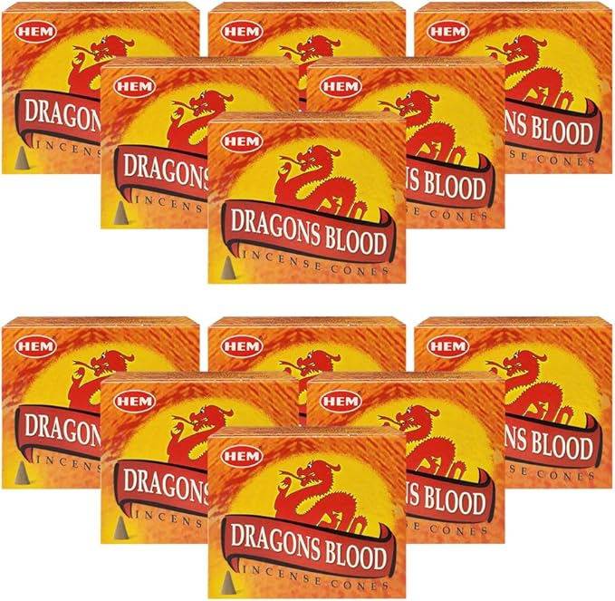 Dragon's Blood Incense Cones and Cone Incense Burner Bundle Insence Insense Hem Incense TRUMIRI