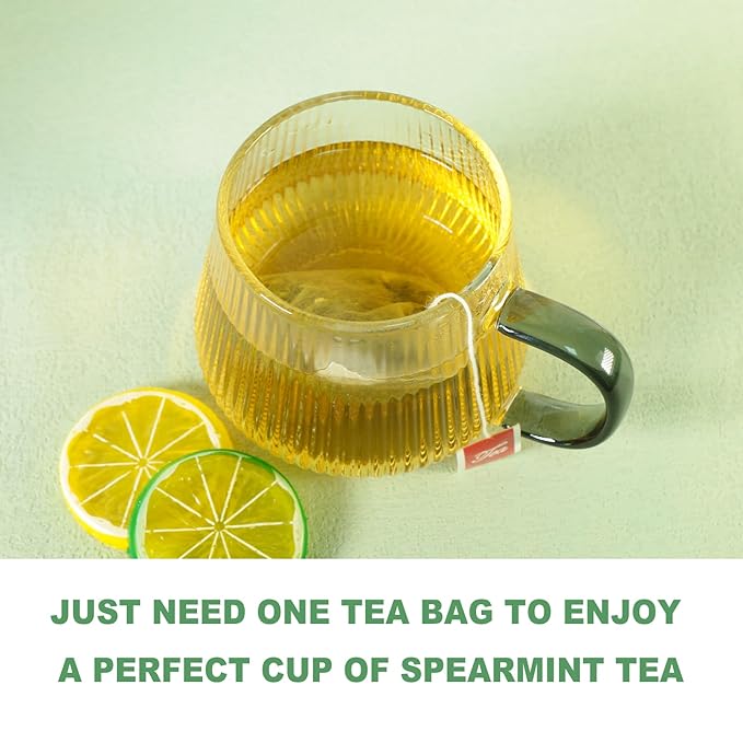 TEARELAE - Spearmint Tea - 1.5g x 50 Count - 100% Pure Spearmint Leaves - Non-GMO - Naturally Caffeine-free Herbal Tea - Support Digestion & Natural Breath Freshener - Bloomnest