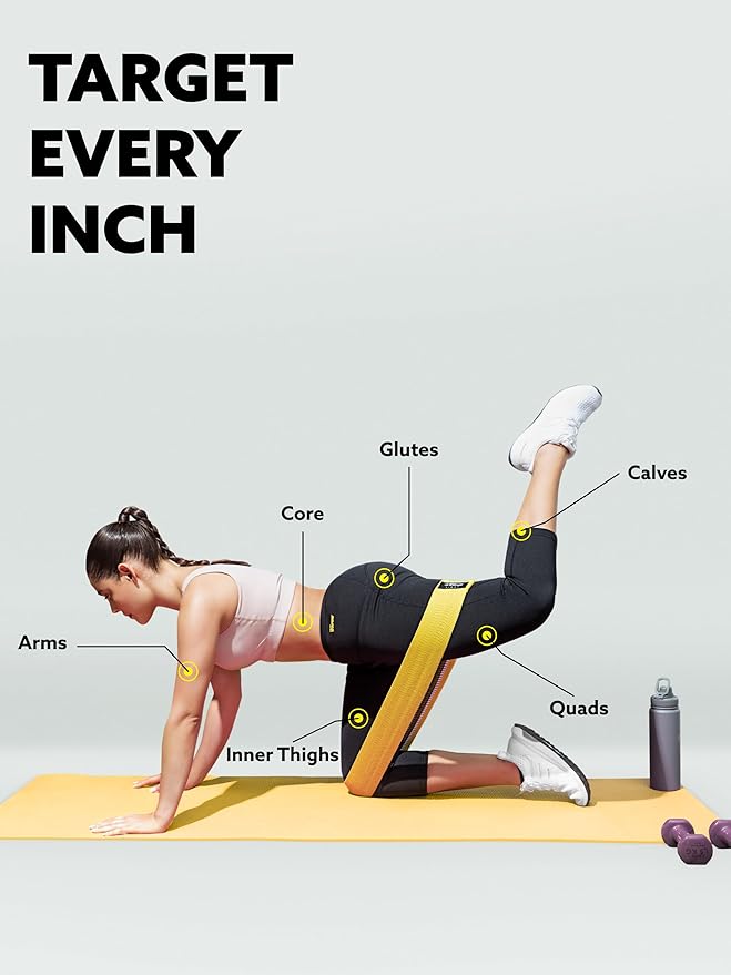 Hot Shapers Resistance Bands for Working Out – Exercise Bands Resistance Set for Women & Men – Home Gym Equipment for Strength Training, Stretching, Physical Therapy, Glutes & Full-Body Workouts - Bloomnest