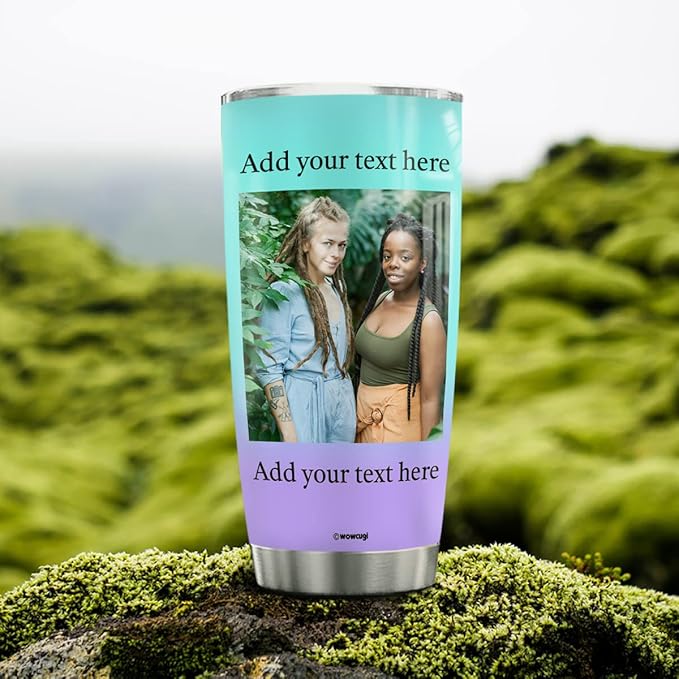 wowcugi Personalized Picture Photo Tumbler Custom Pictures Stainless Steel Insulated Tumblers Coffee Mug 20oz 30oz For Women Girls Birthday Christmas Friendship Cup Gifts For Bestie Best Friend Sister - Bloomnest