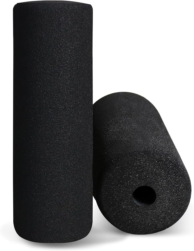 WF Athletic Supply Foam Foot Pads, Foam Roller for Gym Exercise Machines Equipment Replacements, Roller Pad for Leg Extension, PEC Deck Pads for Weight Bench, Sold by Pair (12” x 4” OD x 0.875” ID) - Bloomnest