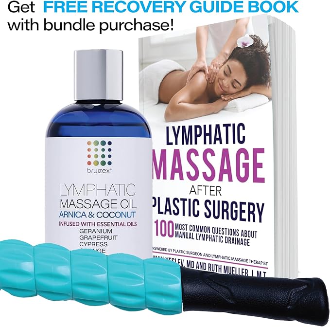 Lymphatic Drainage Massage Roller Stick for Post Liposuction & Fibrosis Treatment, Surgery Recovery 360 Lipo, Tummy Tuck & BBL, Lipo Foam, Compression Garment, Faja Compatible