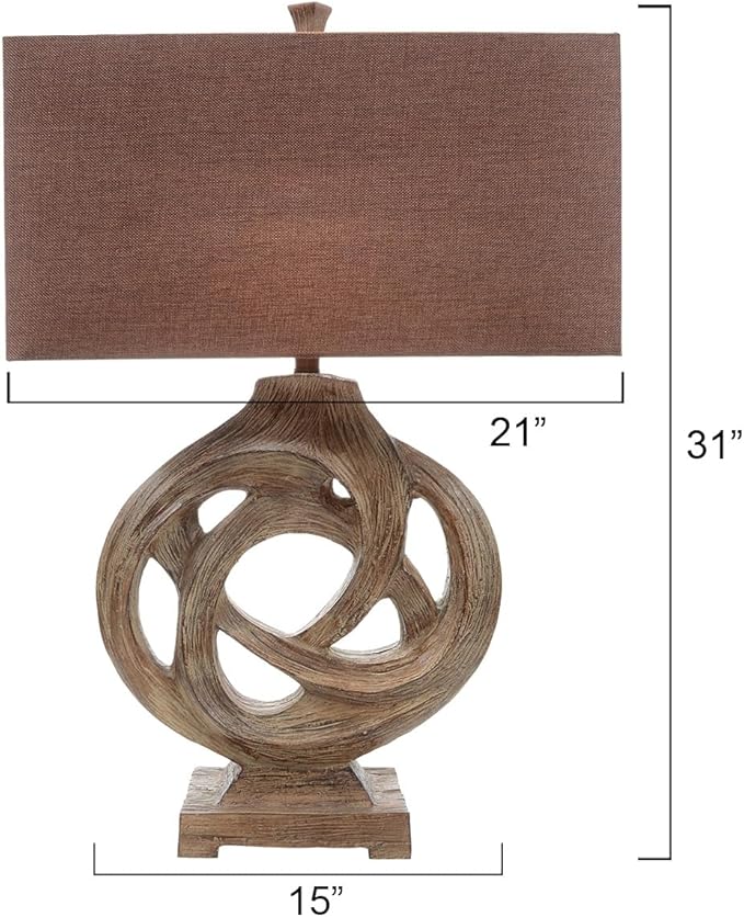 BLACK FOREST DECOR - Infinity Branch Table Lamp for Cabin, Living Room, Nightstand, Desk - Vintage Rustic Home Décor - 31" x 21" x 11" - Bloomnest