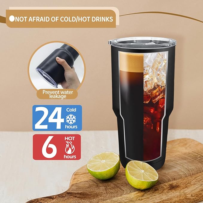 YOUKE OLA 8 Pack Insulated Tumbler with Lids and Straws Bulk Stainless Steel Double Wall Vacuum Insulated Coffee Travel Tumbler for DIY Gift (Black, 30oz) - Bloomnest