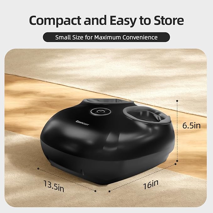 Heated Foot Massager with Shiatsu Kneading, Scraping & Vibration – Ideal for Deep Massage at Home or Work – Includes Remote & 2 Memory Modes