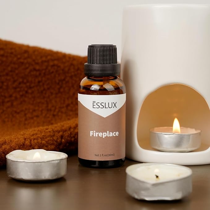 Fireplace Fragrance Oil, ESSLUX Aromatherapy Essential Scented Oils for Home for Diffuser, Massage, Soap, Candle Making Scents, Perfume, Humidifier, 30 ml - Bloomnest