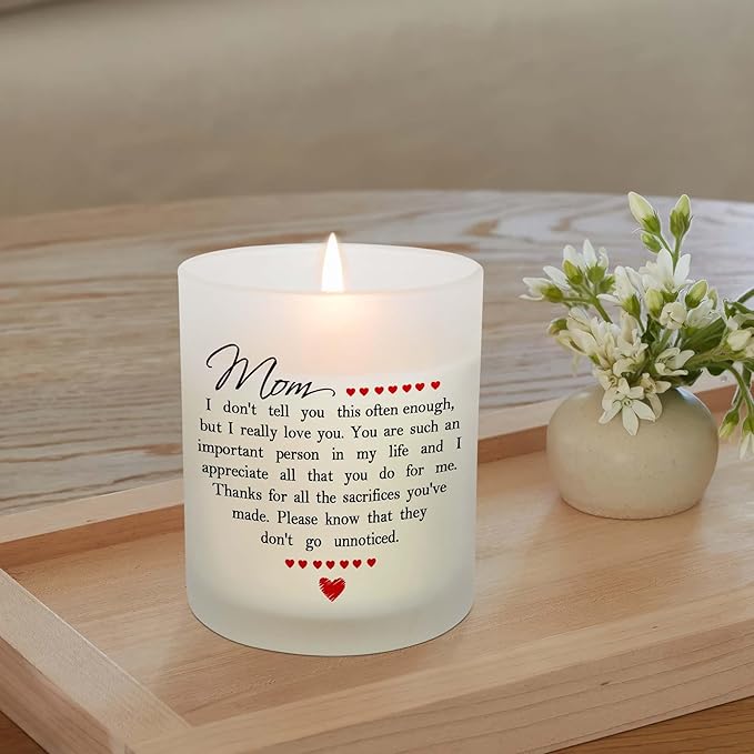 TEEZWONDER Birthday Gifts for Mom - Long Lasting Vanilla Lavender Candle 10 oz - Mom Gifts from Daughter Son, Mother Gift Ideas, Gift for Mama Mother in Law, Candles for Women - Bloomnest