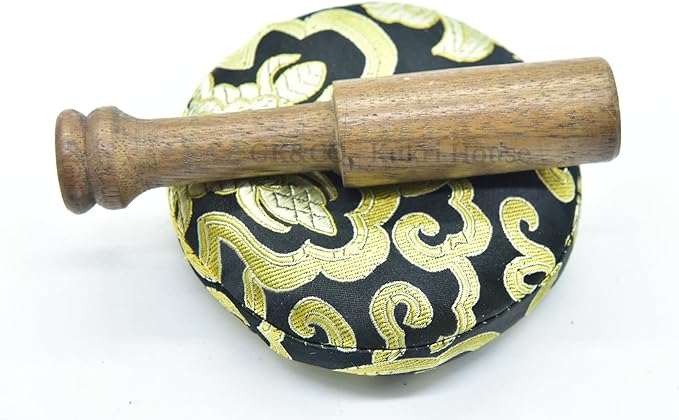 4.25 Inch Authentic Hand Beaten with Healing Mantra Engravings, Meditation Sound Bowl and Wooden Striker Handcrafted in Nepal, Yoga, Chakra Balancing,Healing, and Mindfulness - Bloomnest
