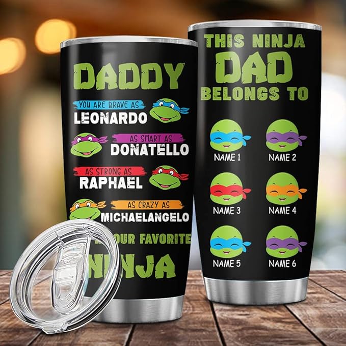 Custom Daddy You are Personalized Tumbler Cup Father's Day Gift, Gift For Dad, Father, Papa, Grandpa 20oz Insulated Coffee/Tea Tumbler with Lid - Bloomnest