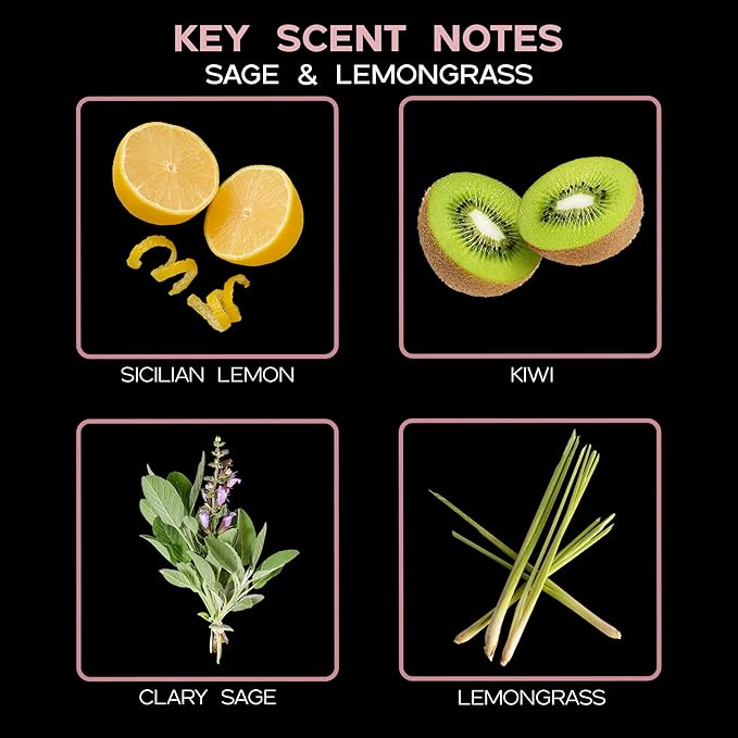 LOVSPA Sage & Lemongrass Diffuser Oil - Luxury Essential Oils for Diffuser Refill & Air Freshener Room Spray - Long-Lasting & Natural Home Fragrance, Scented Oil for Diffusers, USA Made, 4oz - Bloomnest