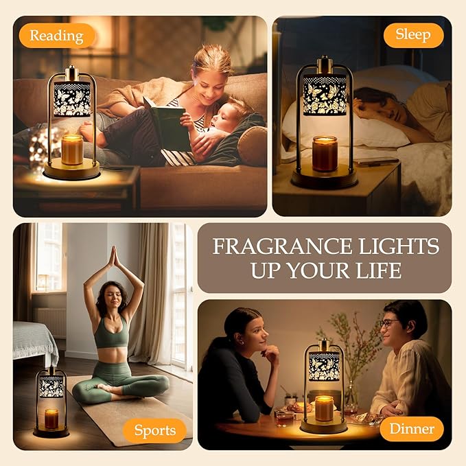 Candle Warmer Lamp Electric with Timer: Wax Melts for Warmer Yankee Candles Large - Dimmable Candle Warmer for Birthday Christmas Gift Bedroom Home Decor - Bloomnest