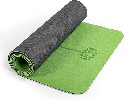 Yoga Mat Non Slip, Pilates Fitness Mats, Eco Friendly, Anti-Tear 1/4" Thick Yoga Mats for Women, Exercise Mats for Home Workout with Carrying Sling and Storage Bag - Bloomnest