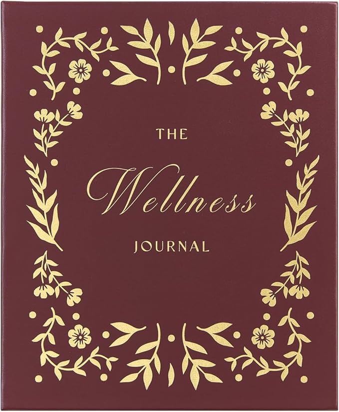 And Per Se Wellness Journal, Daily Journal for Personal Mental Health, Sleep & Diet Tracking, Self Care Reflection for Women & Men (Burgundy Bloom) - Bloomnest
