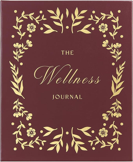 And Per Se Wellness Journal, Daily Journal for Personal Mental Health, Sleep & Diet Tracking, Self Care Reflection for Women & Men (Burgundy Bloom) - Bloomnest