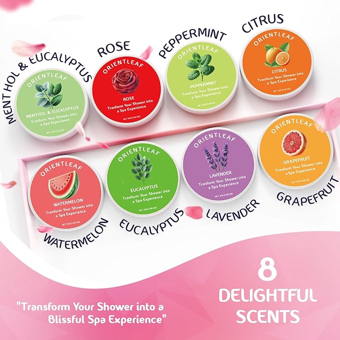 Shower Steamers Aromatherapy, Self Care Birthday Gifts for Women, 8 Pack Stocking Stuffers Christmas Gifts for Mom Men Teen Girls Adults, Stress Relief Shower Bombs - Bloomnest