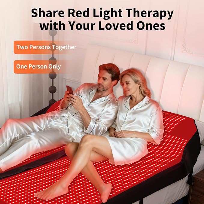 Red Light Therapy Mat for Full Body, Largest 2704LEDs Near Infrared Light Therapy Pad, 660nm& 850nm 2in1 LEDs Light Blanket, High end Leather, 5 Power Levels UP to 288W, 73"x36" PZJDSR