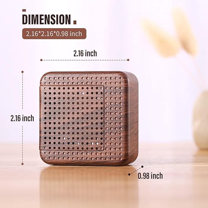 Weljoy Wood Grain Portable Diffuser for Essential Oils – Car or Travel, Mini Size, Quiet, Waterless, Re-Chargeable Battery or USB (Dark Brown) - Bloomnest