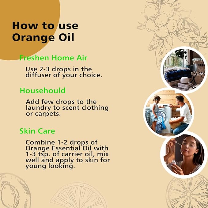 Orange Essential Oil 1 Oz – 100% Pure Sweet Orange Oil for Diffuser, Skin, Body, Spray, Massage & DIY - Bloomnest